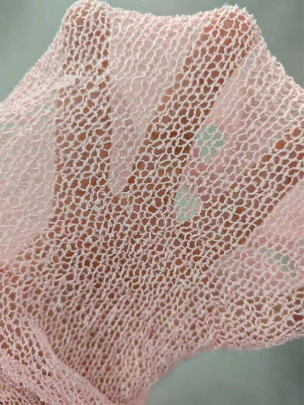Pink Casual Women's Plus Size Asymmetric Design Poncho-Style Knit Top - Picture 7 of 7